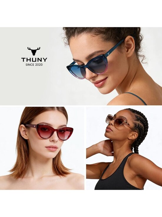 Trendy Retro Cat Eye Sunglasses for Women | UV400 Polarized Gradient Frame main image 6